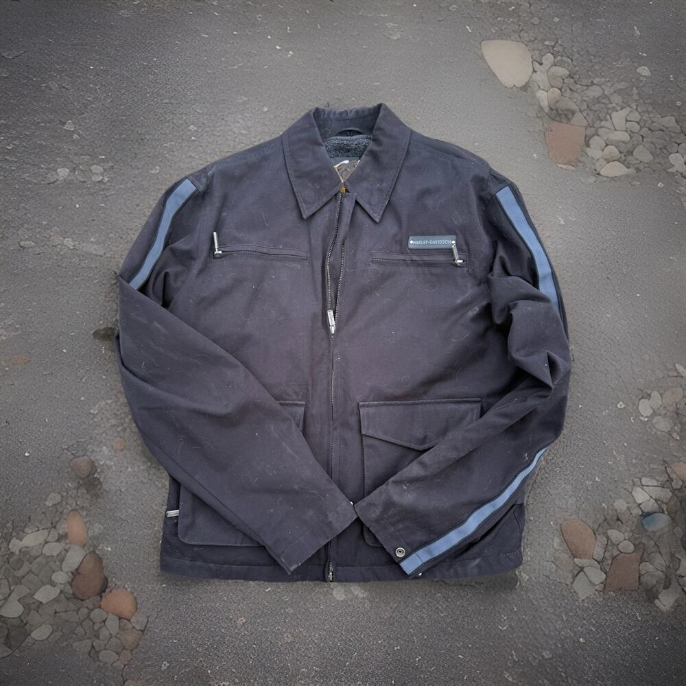 Harley Davidson Nylon LINED Jacket Medium RN 103819 CA 03402 Black